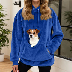PAWVORA - Fleece Pet Pocket Hoodie for Keeping Companions Close