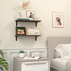 MACRIVA - Wooden Hanging Shelves for Artful Wall Storage