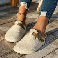 CONTRORTLUXE - Sheepskin Mule Slippers for Warm and Secure Steps