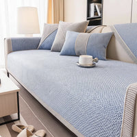 NATURWEFT – Non-slip cotton-linen sofa cover for all seasons