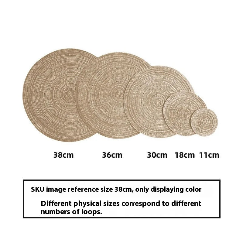 WOVELIA - Round Woven Placemat for Artistic Heat Protection