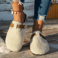 CONTRORTLUXE - Sheepskin Mule Slippers for Warm and Secure Steps
