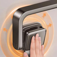 TOVELIQ - Folding Suction Towel Bar for Space-Saving Bathroom Storage