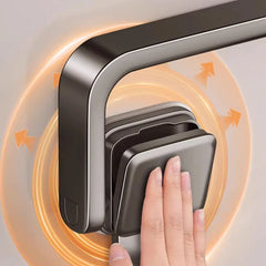 TOVELIQ - Folding Suction Towel Bar for Space-Saving Bathroom Storage