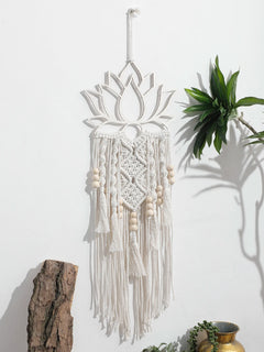 VELUNORA - Lotus Macrame Wall Hanging For A Serene Focal Point