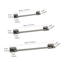 Space Aluminum Towel Rod Self-Adhesive No-Drilling Bathroom Kitchen Hand Towel Holder Plastic Base Sticky Installation