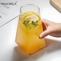 CRYSTAVA - Geometric Highball Glasses for Sculptural Drink Displays