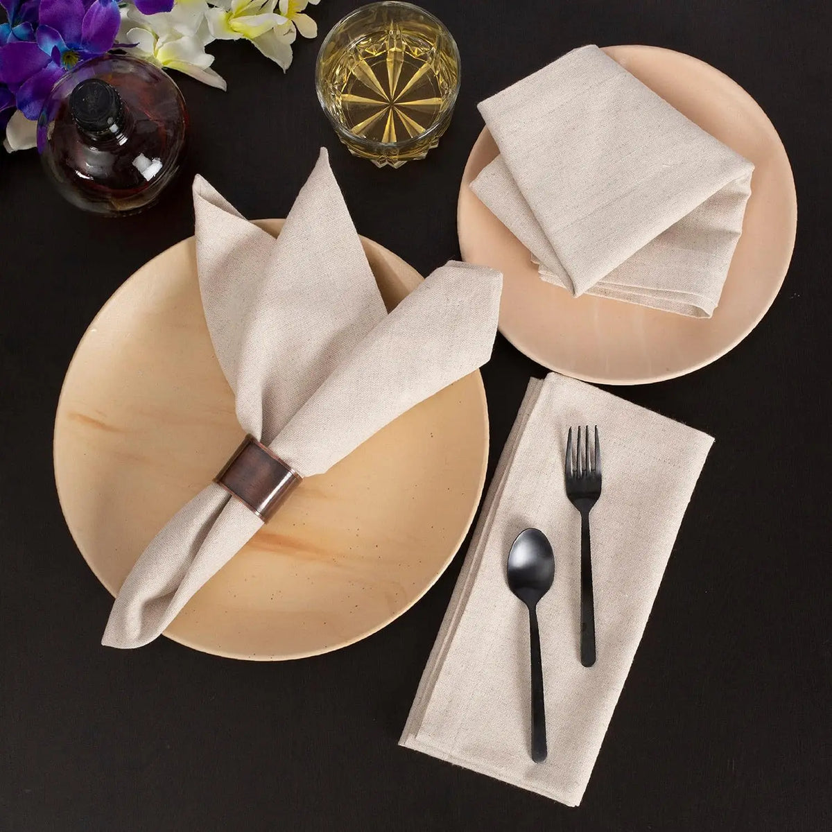 VELNORI - 12-Piece Linen Napkin Set for an Artfully Dressed Table