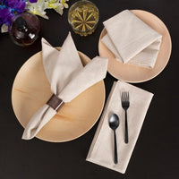 Set of 12 Linen Flax Cotton Cloth Dinner Napkin Natural Fabric Napkins Mitered Corners Wedding Napkins Dinner Napkins
