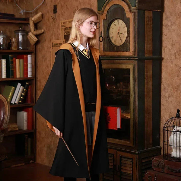 MAGISHIRE - Hogwarts Wizarding Student Costume with Robe, Wand & Accessories for Children & Adults