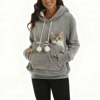 PAWVELA - Cat Cuddle Pouch Hoodie for Hands-Free Companionship