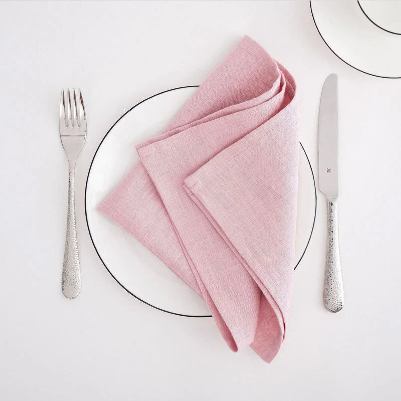 FABLUNE - Set of Four Linen Napkins for an Artful Table Setting
