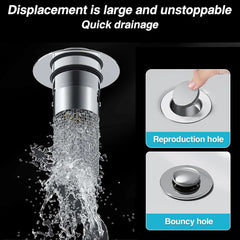 DRAIVEL - Pop-Up Drain Stopper That Catches Hair and Blocks Odors