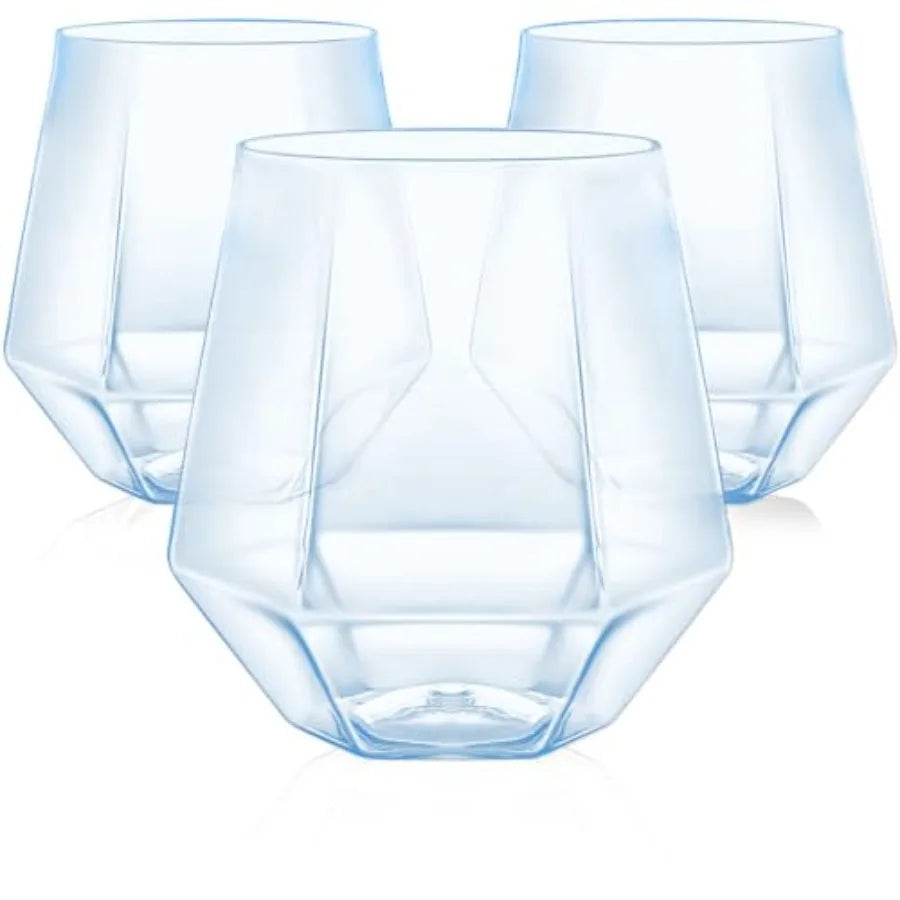 GLIMORA - Gold-Rim Stemless Cups for Shatter-Free Entertaining