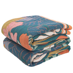 PETAVIA - Woven Cotton Sofa Throw for a Distinctive Seating Accent