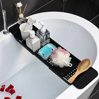 Retractable Bathtub Caddy Tray-Adjustable Plastic Bath Tub Organizer,Non-Slip Bathroom Shelf for Shower Storage bathtub tray