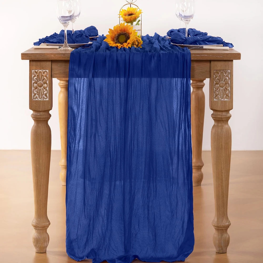 LILAVIA - Lilac Gauze Table Runner for Soft Bohemian Tablescapes