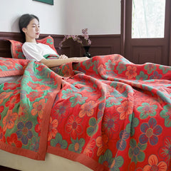 VAYLUNE - Floral Cotton Sofa Throw That Anchors the Room