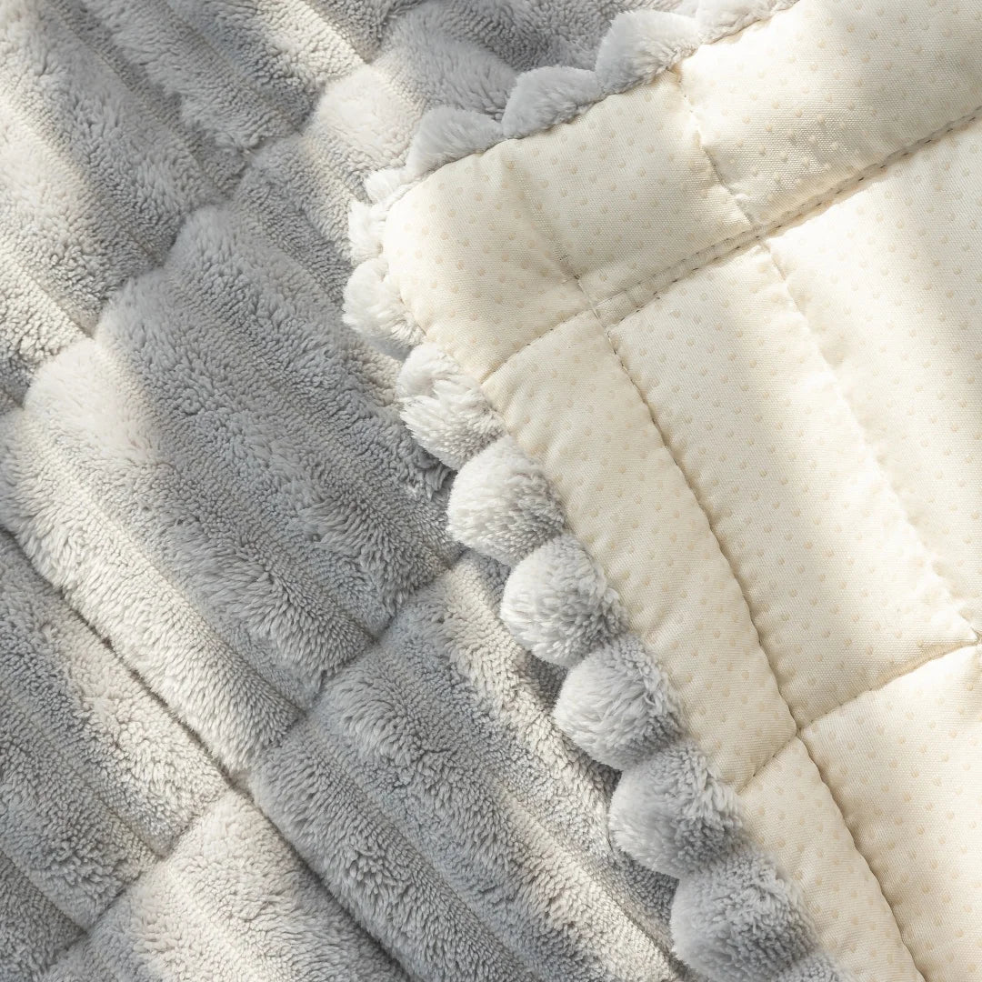 QUILVANE - Striped Flannel Sofa Pad for Warmth and Striking Style