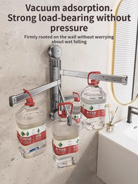No Need To Drill Suction Cup rotating towel rack multi-bar folding rack towel rack Bathroom bath towel rack Kitchen storage rack