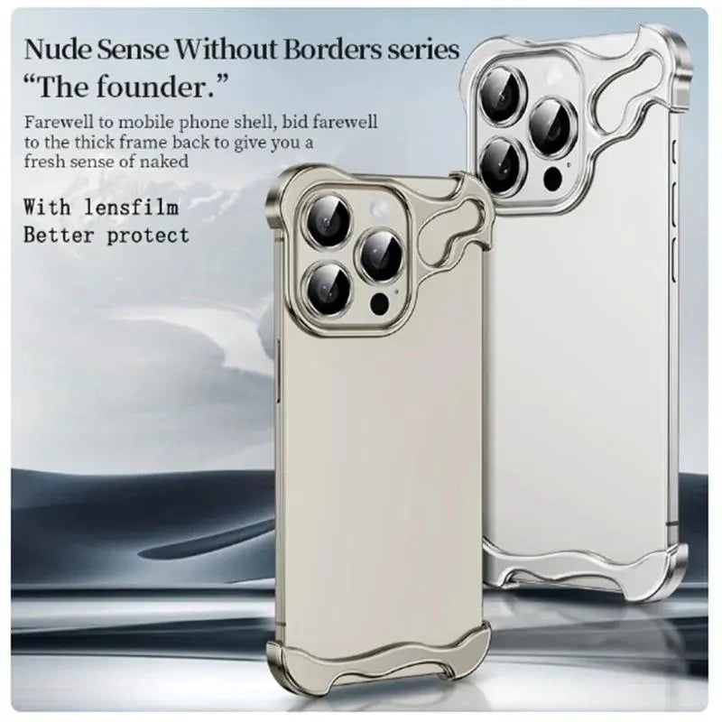 EXOVARA - Sculptural Aluminum Phone Case for Corner and Lens Protection