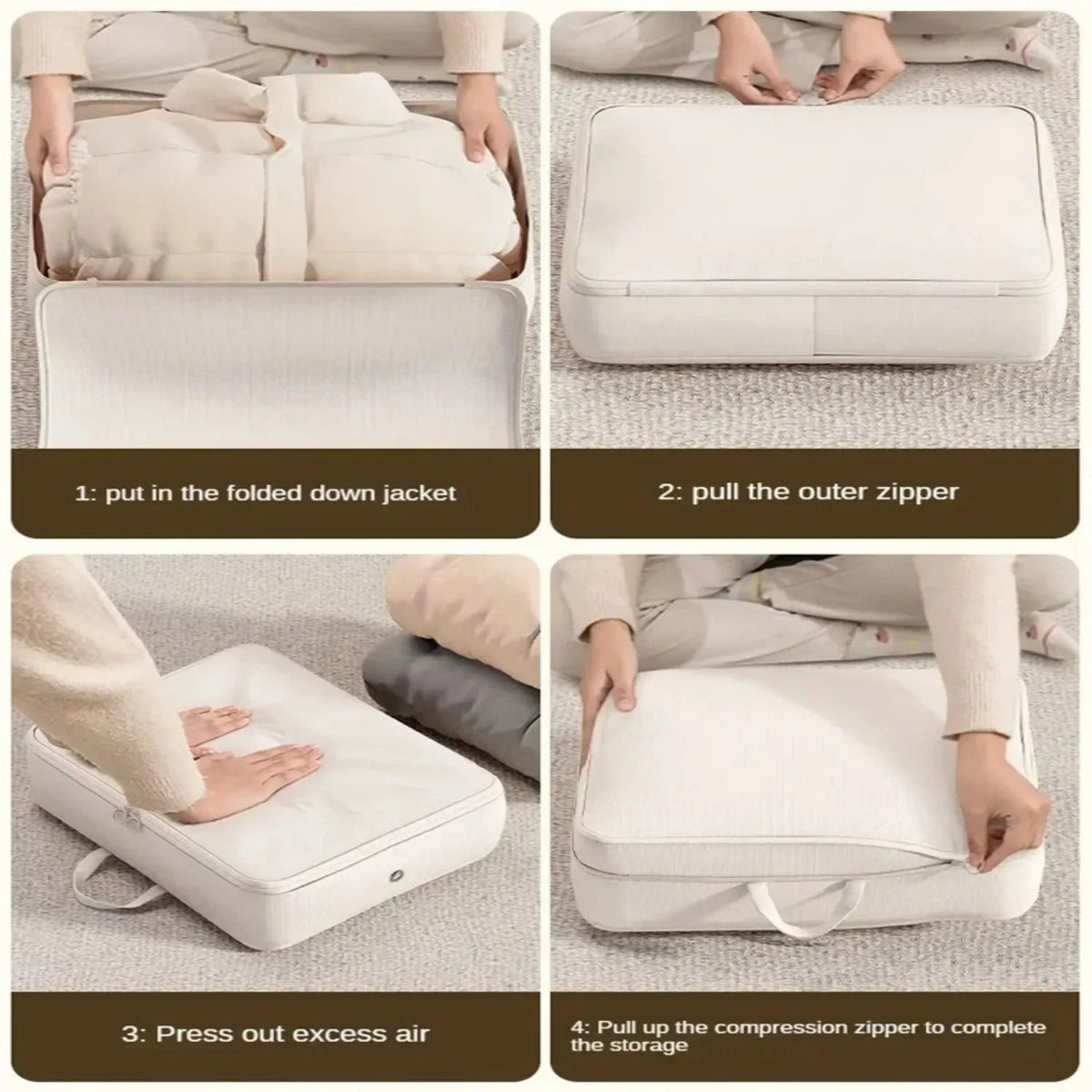 STOWIVA - Compression Storage Bag Set for Clutter-Free Closets