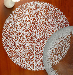 GILVORA - Set of Four Gold Leaf Placemats for Table Protection