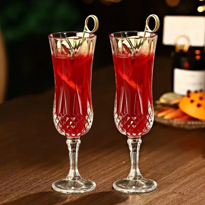 GLAVORA - Engraved Glass Goblet for Distinctive Home Bar Serving