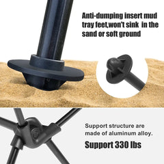 FOLVANE - Folding Camping Chair With Supportive Headrest