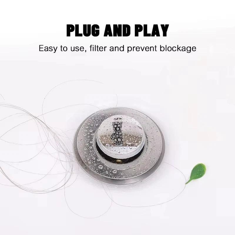 PLUVENA - Pop-Up Sink Stopper That Blocks Odors and Catches Hair