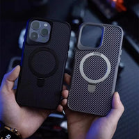KARBIVO - Carbon Fiber Phone Case With Magnetic Charging Stand
