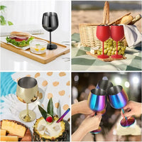 CALYVRA - Sculptural Stainless Steel Goblet for Break-Resistant Entertaining