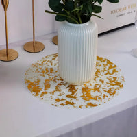ZELVORI - Metallic Gold Placemats for Statement Table Settings