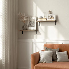 MACRIVA - Wooden Hanging Shelves for Artful Wall Storage