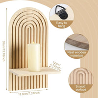 ARCVORA - Wooden Rainbow Wall Shelf for Artful Storage