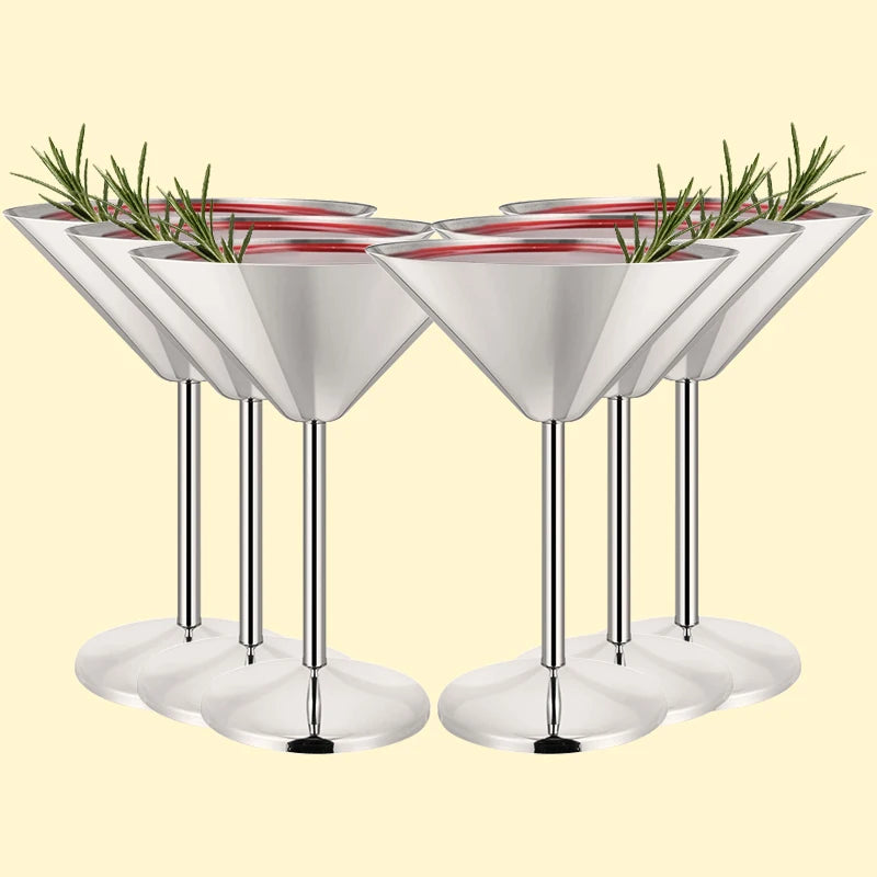 VYNORIQ - Six Steel Wine Glasses for Shatterproof Entertaining
