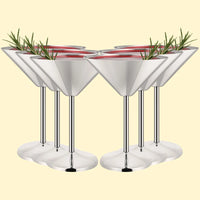 VYNORIQ - Six Steel Wine Glasses for Shatterproof Entertaining