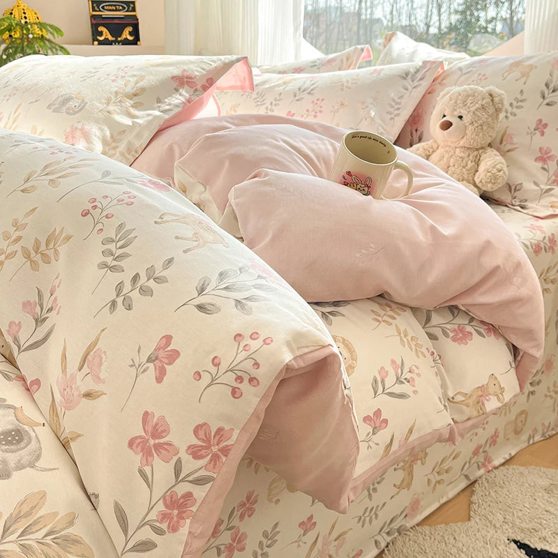 FLORVENA - Floral Cotton Duvet Set for an Artful Bedroom