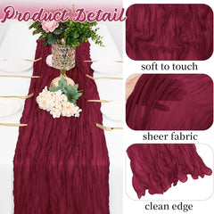 LILAVIA - Lilac Gauze Table Runner for Soft Bohemian Tablescapes