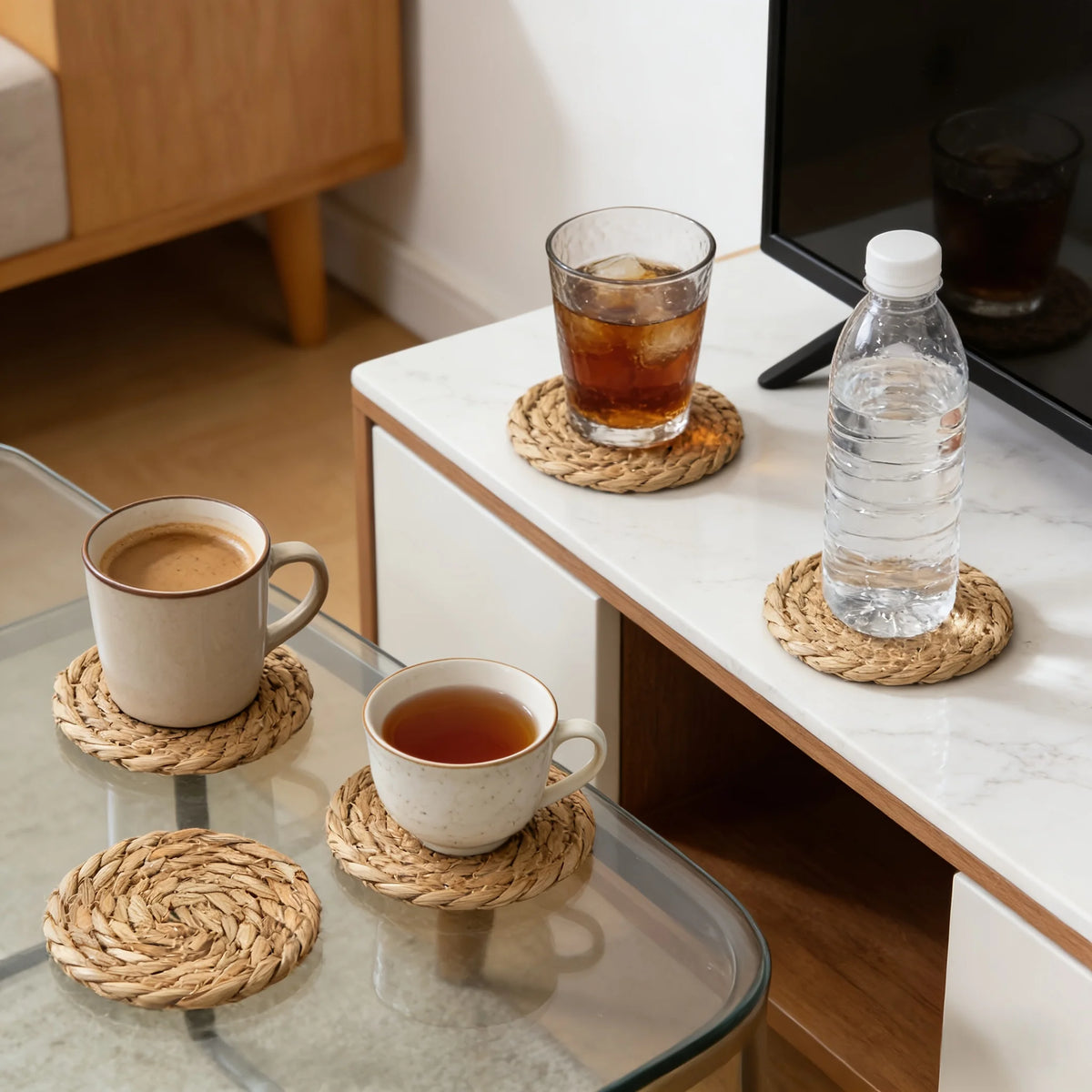 WEAVLORA - Handwoven Rattan Placemats That Protect Dining Tables