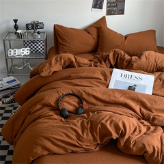 VELZUNA - Brushed Four-Piece Bedding Set for Cozy Sleep