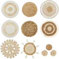 WEVORA - 11-Piece Woven Wall Basket Set for a Natural Focal Point