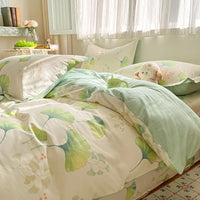 High Quality Cotton Luxury Floral Style Bedding Set 100% Cotton Duvet Cover Set 1 Duvet Cover 2 Pillow Shams Single/Double/King