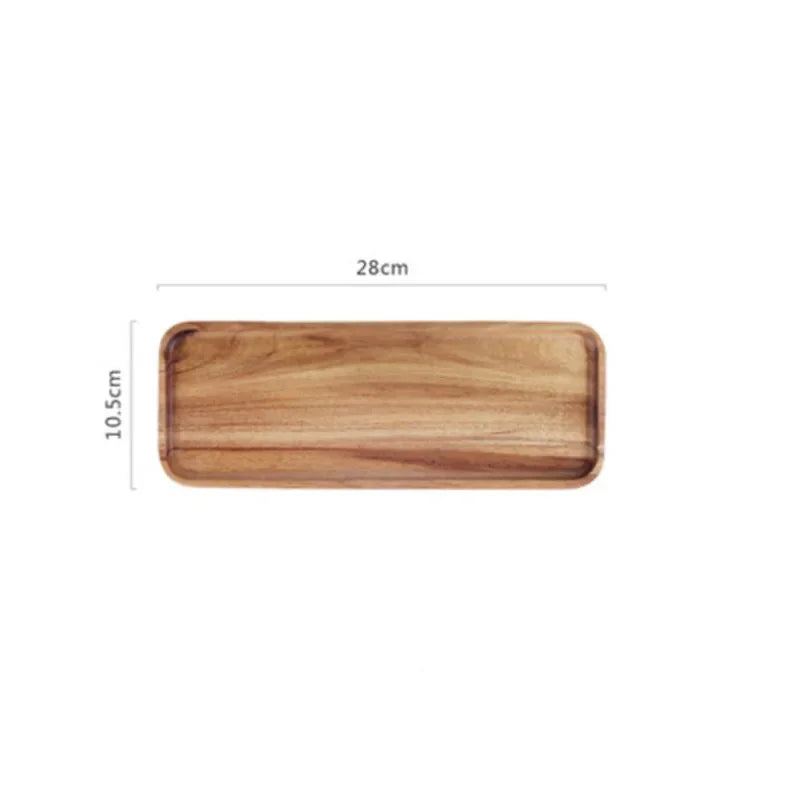 ACAVORA - Acacia Wood Serving Tray for Elegant Table Displays