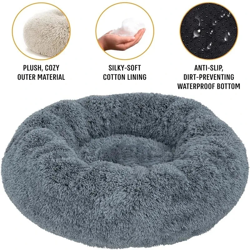 PAWVELLE - Plush Round Pet Sofa for Cozy Statement Seating