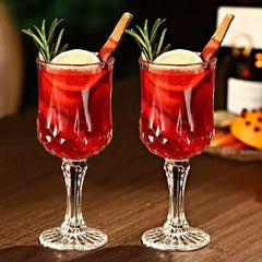 GLAVORA - Engraved Glass Goblet for Distinctive Home Bar Serving