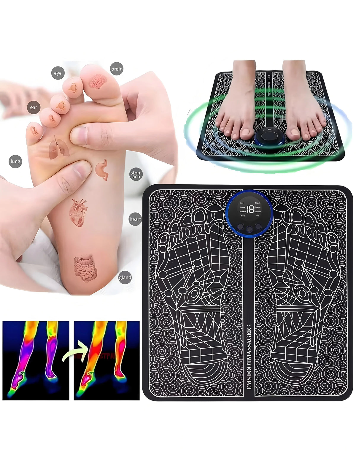 SOLVYRA - EMS Foot Massage Pad for Targeted Everyday Relief