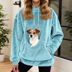 PAWVORA - Fleece Pet Pocket Hoodie for Keeping Companions Close