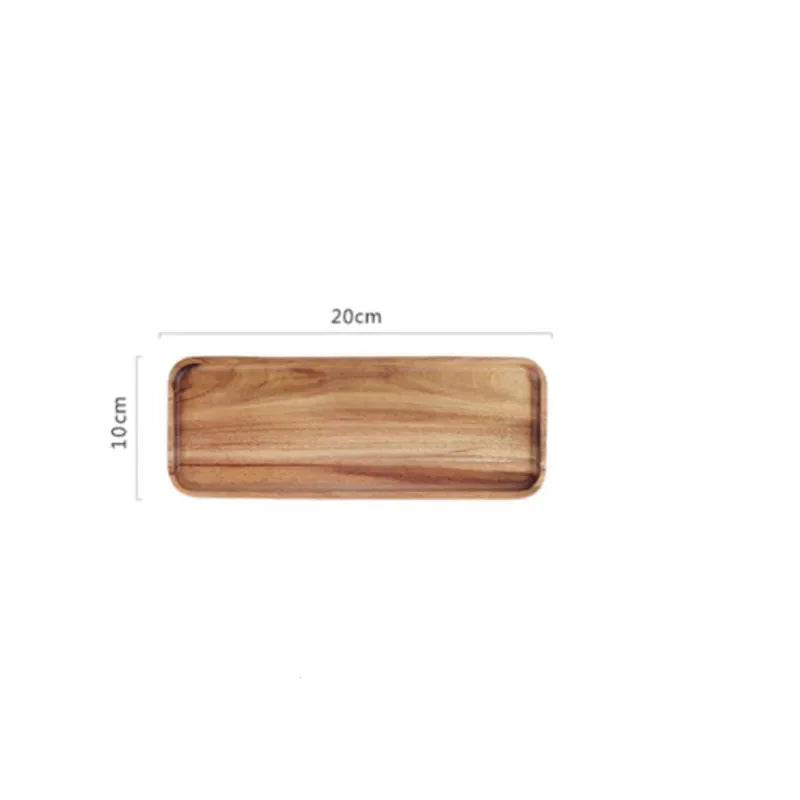 ACAVORA - Acacia Wood Serving Tray for Elegant Table Displays