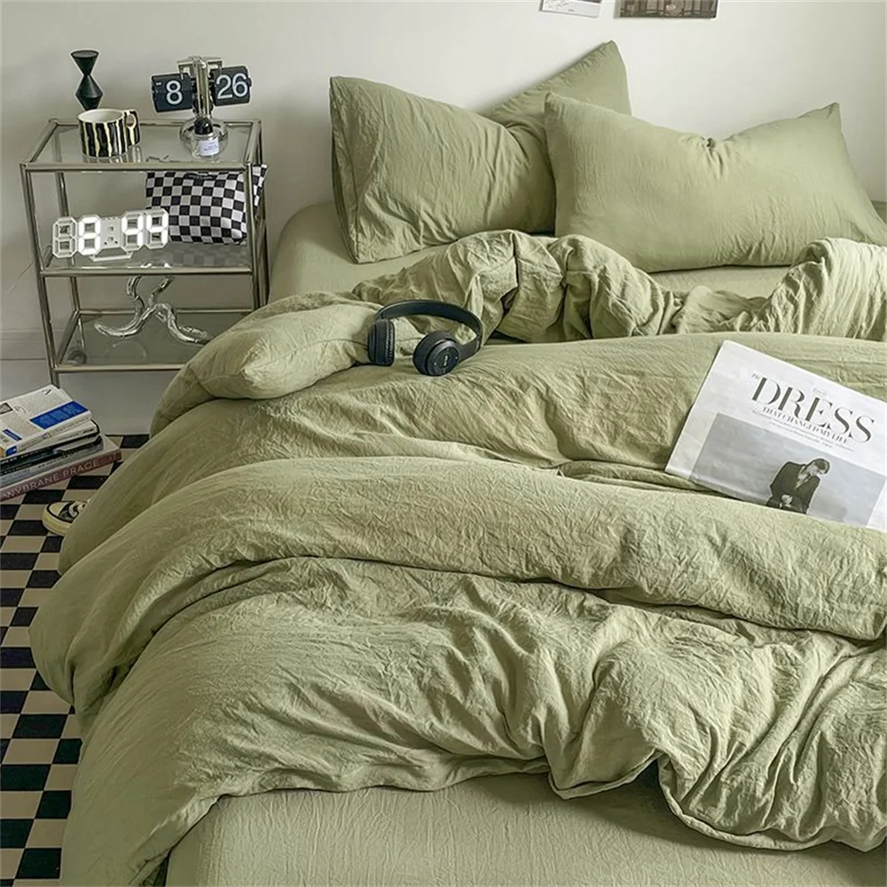 VELZUNA - Brushed Four-Piece Bedding Set for Cozy Sleep